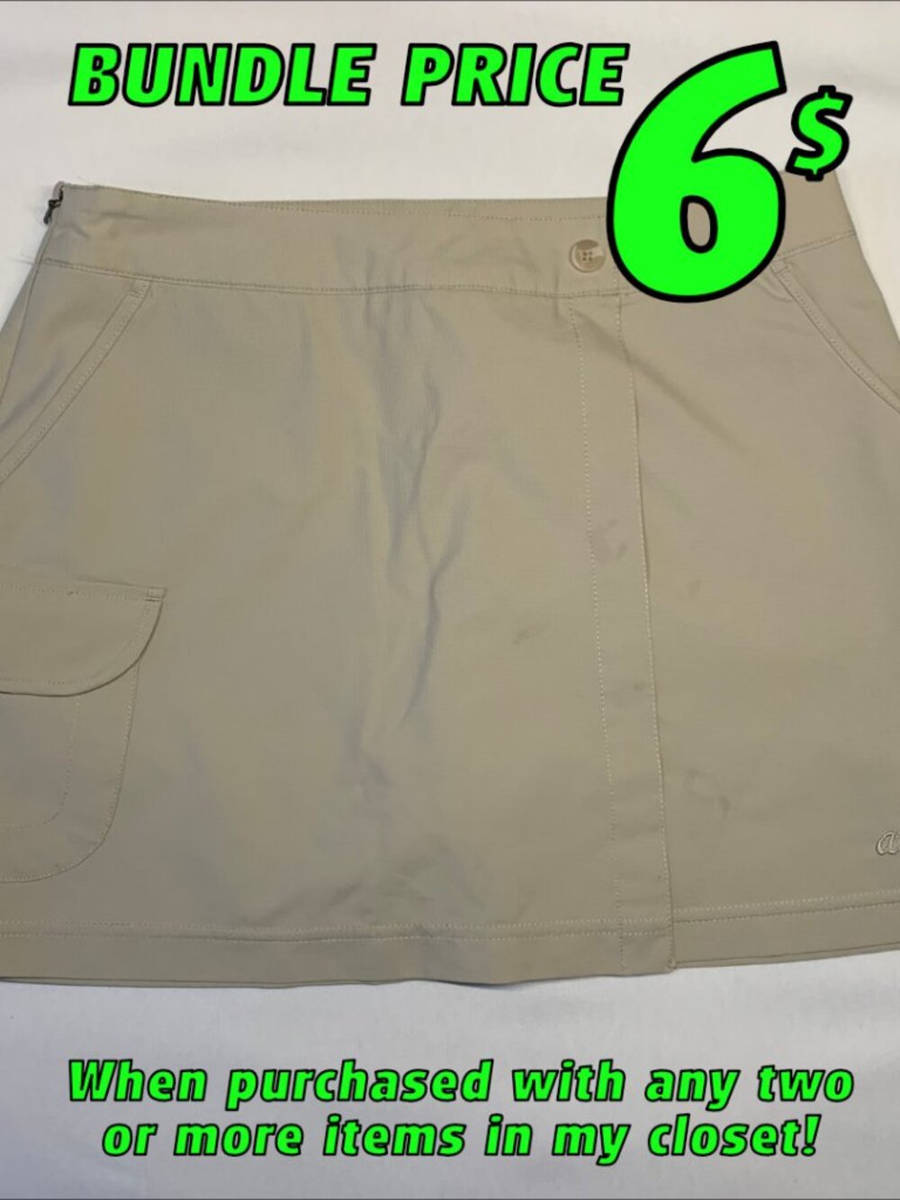 Avia Tan Tennis Skirt, Size XS
